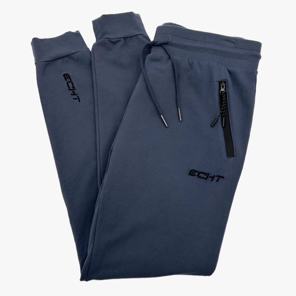 ECHT Women's Blue Joggers with Zipper Detail Size Medium